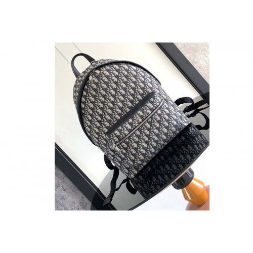 Dior 1VOBA088YKY Christian Dior Rider Backpack in Beige and Black Dior Oblique Jacquard