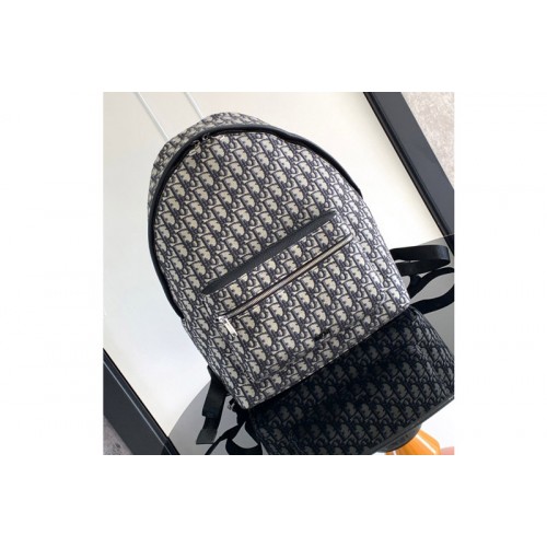 Dior 1VOBA088YKY Christian Dior Rider Backpack in Beige and Black Dior Oblique Jacquard