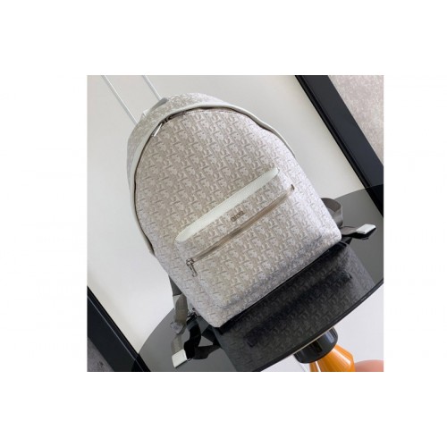 Dior 1VOBA088YKY Christian Dior Rider Backpack in White Dior Oblique Jacquard