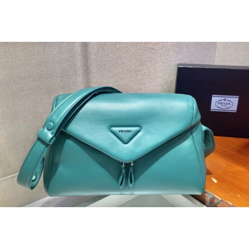Prada 1BC165 Padded nappa leather Prada Signaux bag in Green nappa leather