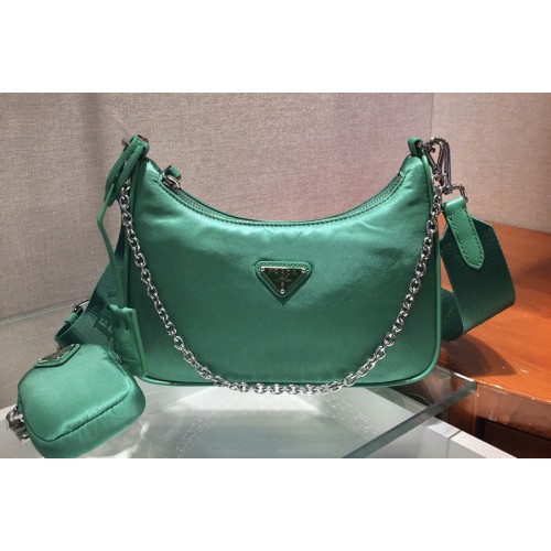 Prada 1BH204 Prada Re-Edition 2005 nylon shoulder bag in Green Nylon Prada 1BH204 Prada Re-Edition 2005 nylon shoulder bag in Green Nylon
