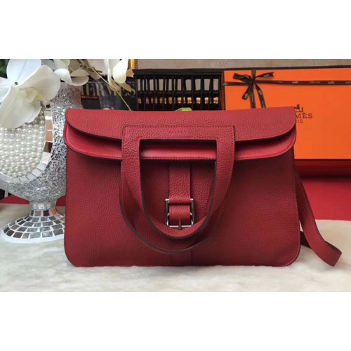 Hermes Halzan 31 Bags Original Taurillon Leather Red Hermes Halzan 31 Bags Original Taurillon Leather Red