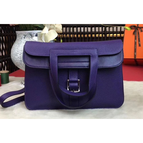 Hermes Halzan 31 Bags Original Taurillon Leather Purple Hermes Halzan 31 Bags Original Taurillon Leather Purple