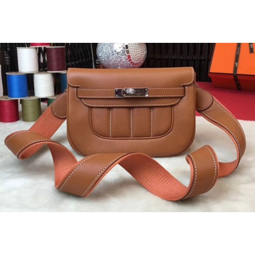 Hermes Berline 20cm Original Swift Leather Bags Brown