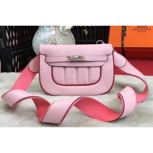 Hermes Berline 20cm Original Swift Leather Bags Pink Red