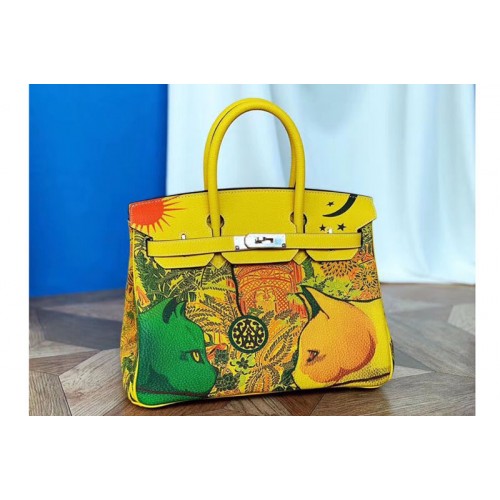 Hermes birkin 25 Cat Limited Edtion Bags Original Togo Leather Full Handstitch