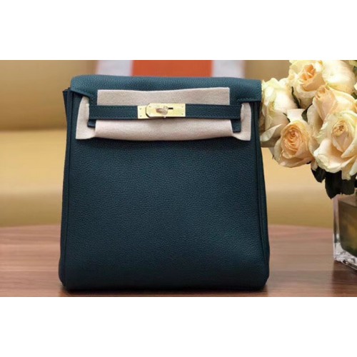Hermes kelly ado 22cm backpack Original Togo Leather Full Handstitch Green Gold Hardware Hermes kelly ado 22cm backpack Original Togo Leather Full Handstitch Green Gold Hardware