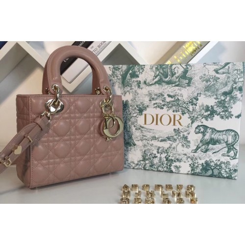 Dior M0538 My ABCDior Lambskin Bags Pink Lambskin Leather