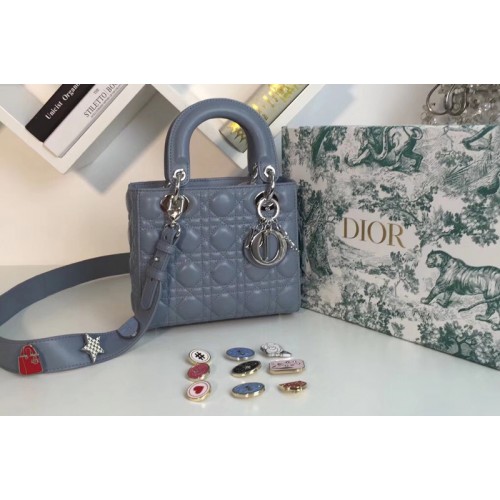 Dior M0538 My ABCDior Lambskin Bags Blue Lambskin Leather Dior M0538 My ABCDior Lambskin Bags Blue Lambskin Leather