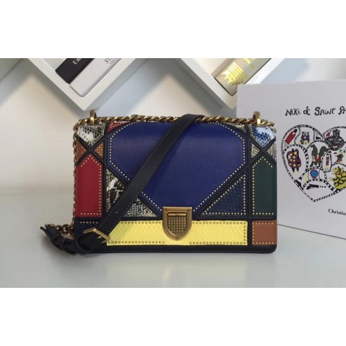 Dior M0422 Diorama Archi cannage bag Multicolor studded matt calfskin with Archicannage motif
