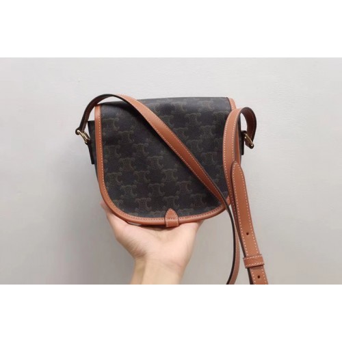 Celine MEDIUM FOLCO BAG IN TRIOMPHE CANVAS