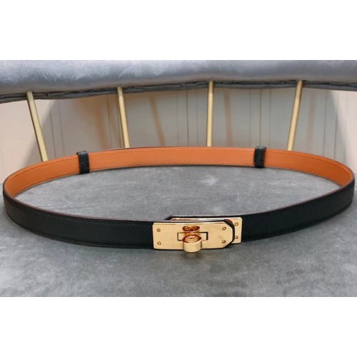 Womens Hermes 17mm Kelly Buckle Leather belts in Black Epsom calfskin Leather Womens Hermes 17mm Kelly Buckle Leather belts in Black Epsom calfskin Leather