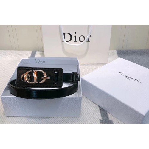 Dior 30 Montaigne lambskin belt With Silver CD buckle in Black lambskin Leather Dior 30 Montaigne lambskin belt With Silver CD buckle in Black lambskin Leather