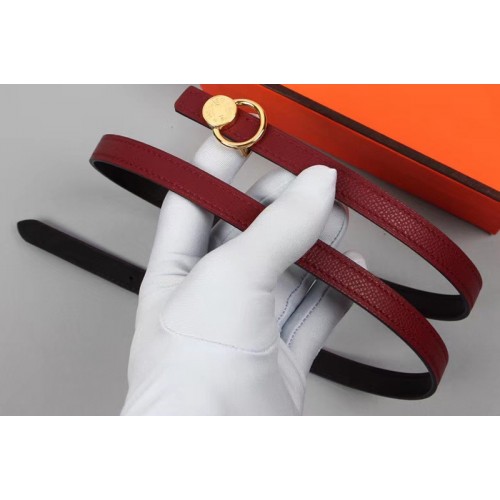 Womens Hermes 15mm Mini Laquee Reversible belt Gold Buckle in Bordeaux Black Epsom Leather Womens Hermes 15mm Mini Laquee Reversible belt Gold Buckle in Bordeaux Black Epsom Leather