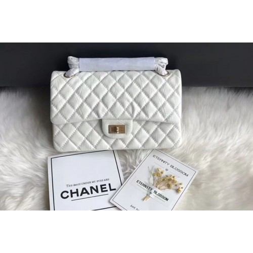Chanel Flap Original Leather 30225 Bags White Gold Chain