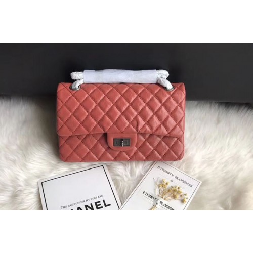 Chanel Flap Original Leather 30225 Bags Red Silver Chain