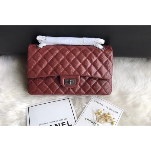 Chanel Flap Original Leather 30225 Bags Red Silver Chain