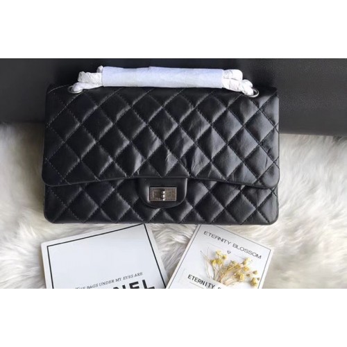 Chanel Flap Original Leather 30226 Bags Black Silver Chain