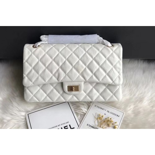 Chanel Flap Original Leather 30226 Bags White Gold Chain