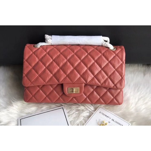 Chanel Flap Original Leather 30226 Bags Orange Gold Chain