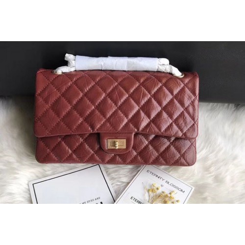 Chanel Flap Original Leather 30226 Bags Red Gold Chain