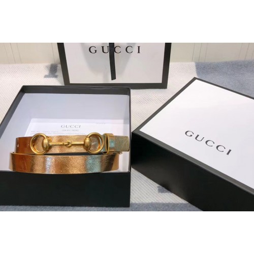 Womens Gucci Leather belt 2cm in Gold Leather