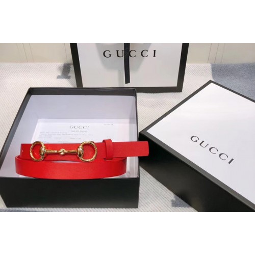 Womens Gucci Leather belt 2cm in Red Leather