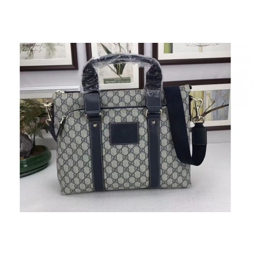 Gucci Supreme Canvas Briefcase Bag Blue