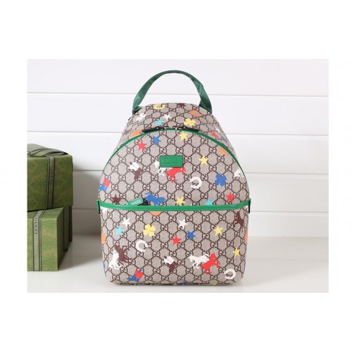 Gucci Childrens backpack in Beige and ebony Supreme canvas Gucci Childrens backpack in Beige and ebony Supreme canvas