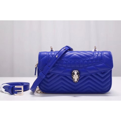 Bvlgari Serpenti Forever Belt Bags Blue Quilted Nappa Leather Bvlgari Serpenti Forever Belt Bags Blue Quilted Nappa Leather
