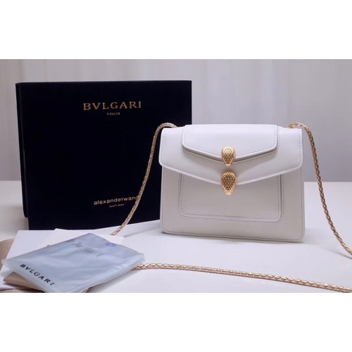 Alexander Wang x Bvlgari Crossbody Bags White Smooth Calf Leather