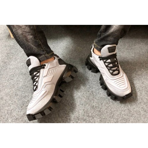 Prada 2EG293 Cloudbust Thunder knit sneakers Grey Fabric Prada 2EG293 Cloudbust Thunder knit sneakers Grey Fabric