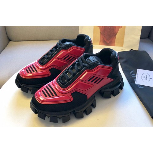 Prada 2EG293 Cloudbust Thunder knit sneakers Red Fabric