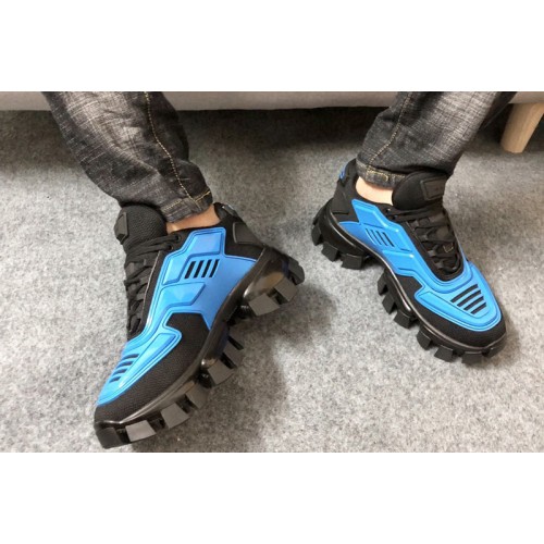 Prada 2EG293 Cloudbust Thunder knit sneakers Blue Fabric