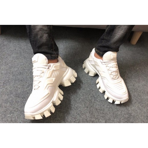 Prada 2EG293 Cloudbust Thunder knit sneakers White Fabric