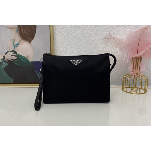 Prada 2NE789 Re-Nylon and Saffiano leather necessaire in Black Nylon Prada 2NE789 Re-Nylon and Saffiano leather necessaire in Black Nylon