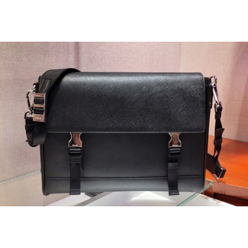 Prada 2VD018 Saffiano Leather Cross-Body Bag in Black Saffiano Leather Prada 2VD018 Saffiano Leather Cross-Body Bag in Black Saffiano Leather