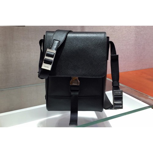 Prada 2VD019 Saffiano Leather Cross-Body Bag in Black Saffiano Leather Prada 2VD019 Saffiano Leather Cross-Body Bag in Black Saffiano Leather