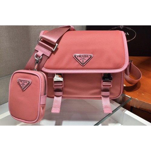 Prada 2VD034 Nylon Cross-Body Bag in Pink Nylon Prada 2VD034 Nylon Cross-Body Bag in Pink Nylon