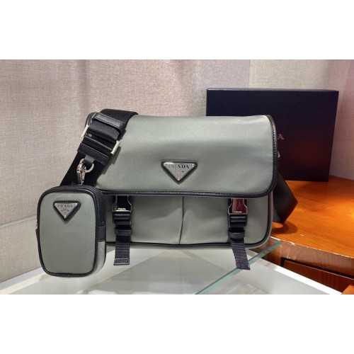 Prada 2VD769 Nylon shoulder bag with Strap in Gray nylon Prada 2VD769 Nylon shoulder bag with Strap in Gray nylon