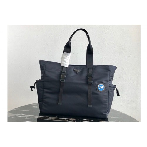 Prada 2VG042 Nylon Tote Bag Blue Nylon Prada 2VG042 Nylon Tote Bag Blue Nylon