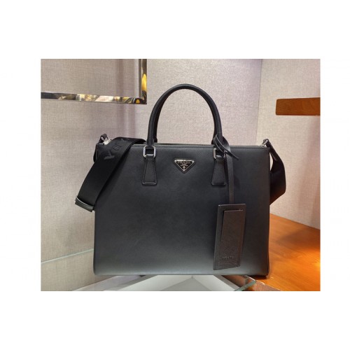 Prada 2VG061 Saffiano Leather Tote Bag in Black Calf leather Prada 2VG061 Saffiano Leather Tote Bag in Black Calf leather