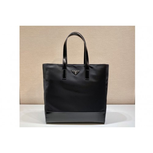Prada 2VG071 Re-Nylon and Leather tote bag in Black Fabric Leather Prada 2VG071 Re-Nylon and Leather tote bag in Black Fabric Leather