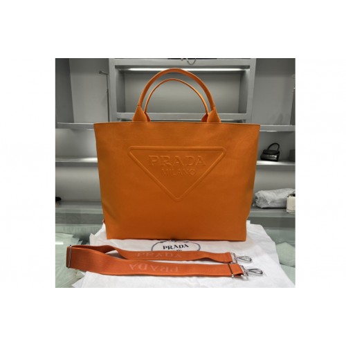 Prada 2VG081 Canvas tote bag on Orange Fabric