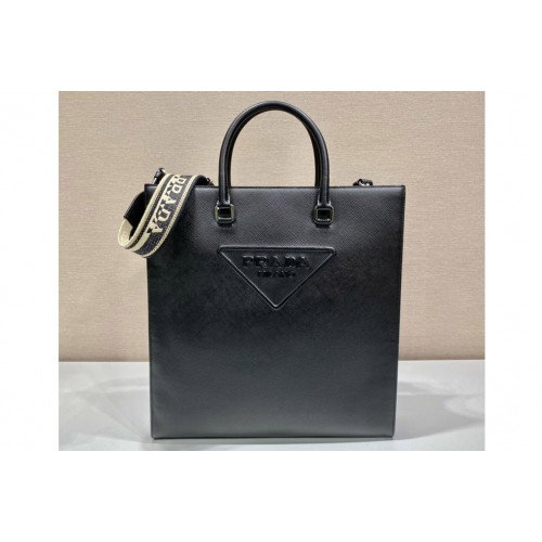 Prada 2VG084 Saffiano leather Tote bag in Black Leahter Prada 2VG084 Saffiano leather Tote bag in Black Leahter