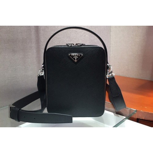 Prada 2VH066 Brique Saffiano leather bags Black Saffiano leather