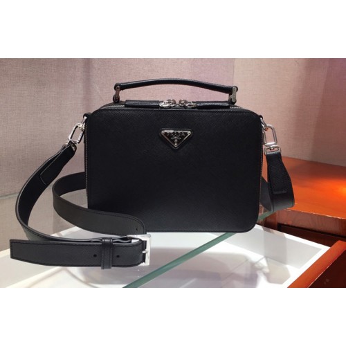 Prada 2VH069 Brique Saffiano leather bags Black Saffiano leather