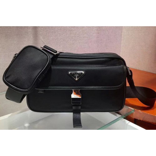 Prada 2VH074 Nylon and Saffiano leather shoulder bags Black Nylon Prada 2VH074 Nylon and Saffiano leather shoulder bags Black Nylon