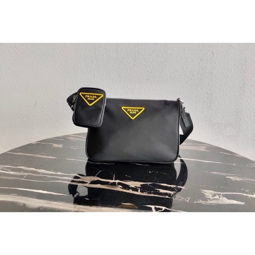 Prada 2VH113 Nylon Cross-Body Bag in Black Nylon
