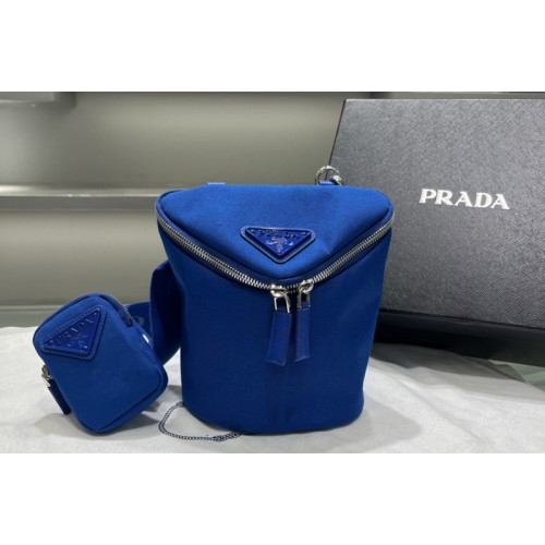 Prada 2VH147 Canvas shoulder bag on Blue Fabric